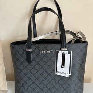 Nine West Elegant Black and Gray Tote
